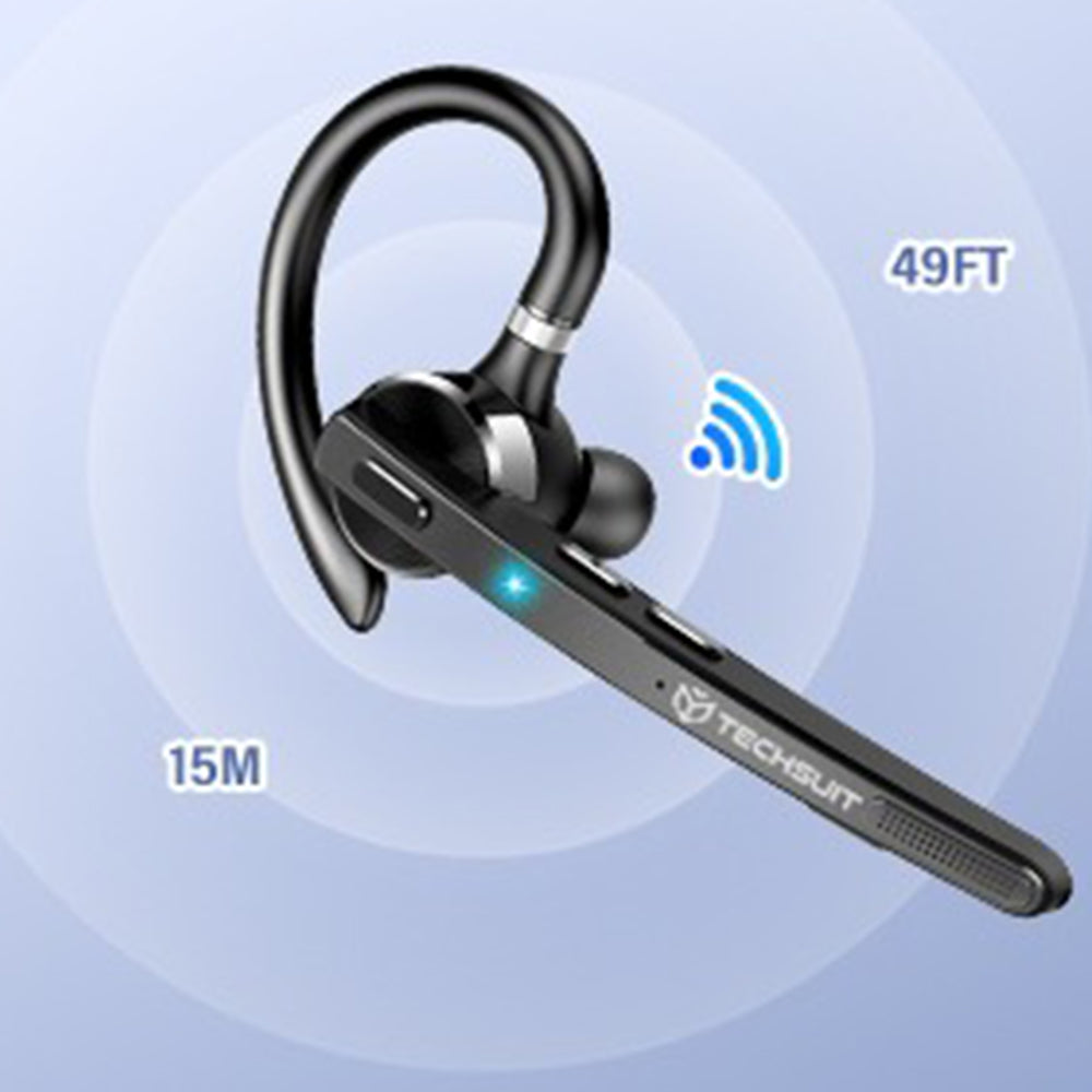 Handsfree Bluetooth Techsuit G9 TalkZen, A2DP, Zwart