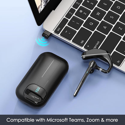 Bluetooth Callcenter Headset Techsuit Hearyo A6L, Zwart