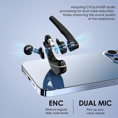 Bluetooth Callcenter Headset Techsuit Hearyo A6L, Zwart