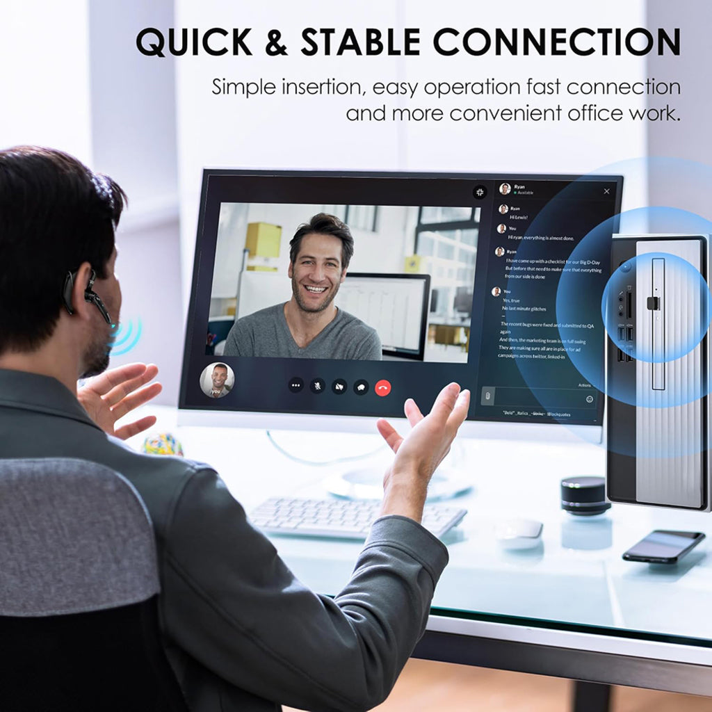 Bluetooth Callcenter Headset Techsuit Hearyo A6L, Zwart