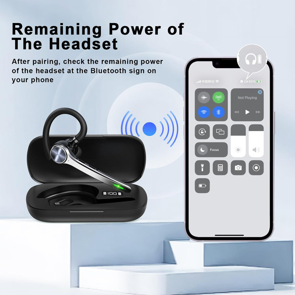 Handsfree Bluetooth Techsuit NeXound G7, MultiPoint, A2DP, Zwart