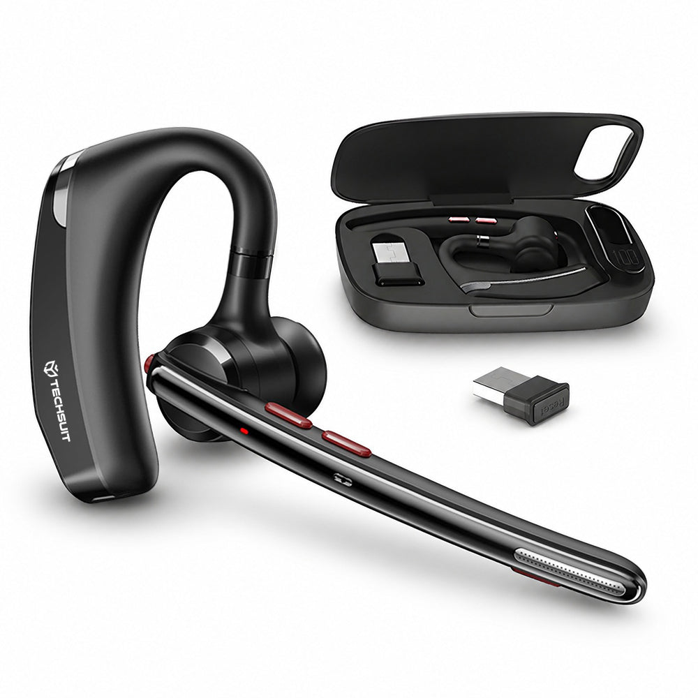 Bluetooth Headset Techsuit SoundForce Pro G10 Callcenter, A2DP, Zwart