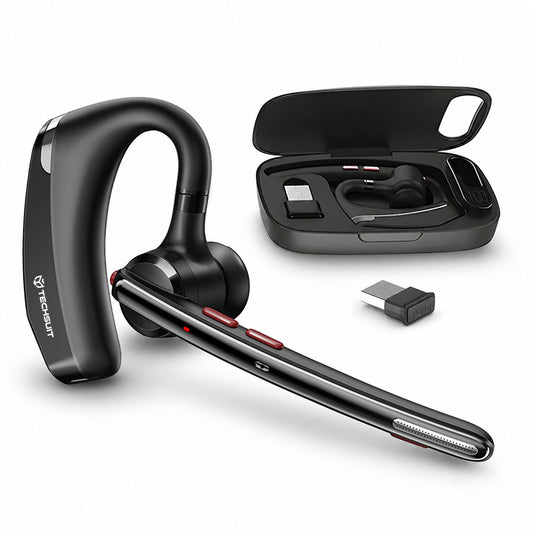 Bluetooth Headset Techsuit SoundForce Pro G10 Callcenter, A2DP, Zwart