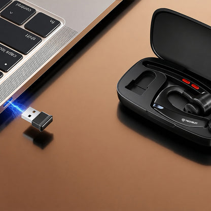 Bluetooth Headset Techsuit SoundForce Pro G10 Callcenter, A2DP, Zwart