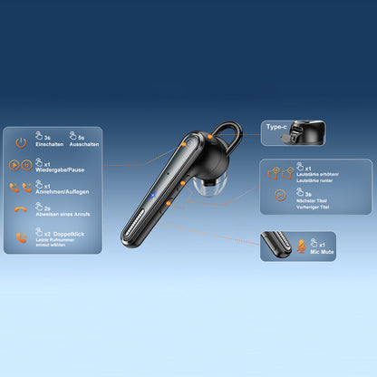 Handsfree Bluetooth Techsuit Voicera CB3, A2DP, Zwart