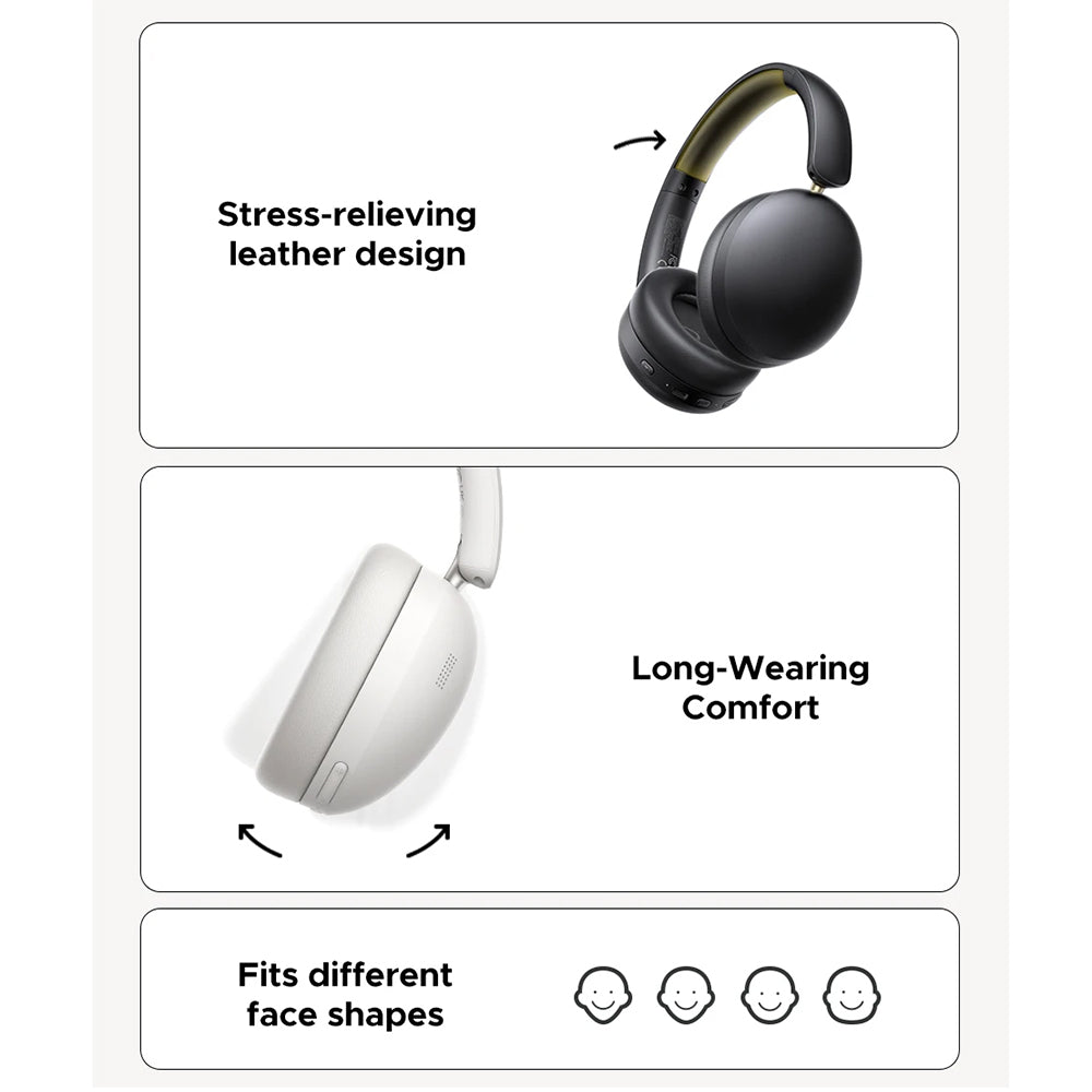 Handsfree Bluetooth UGREEN HiTune Max 2 HP205, MultiPoint, A2DP, ANC, Zwart