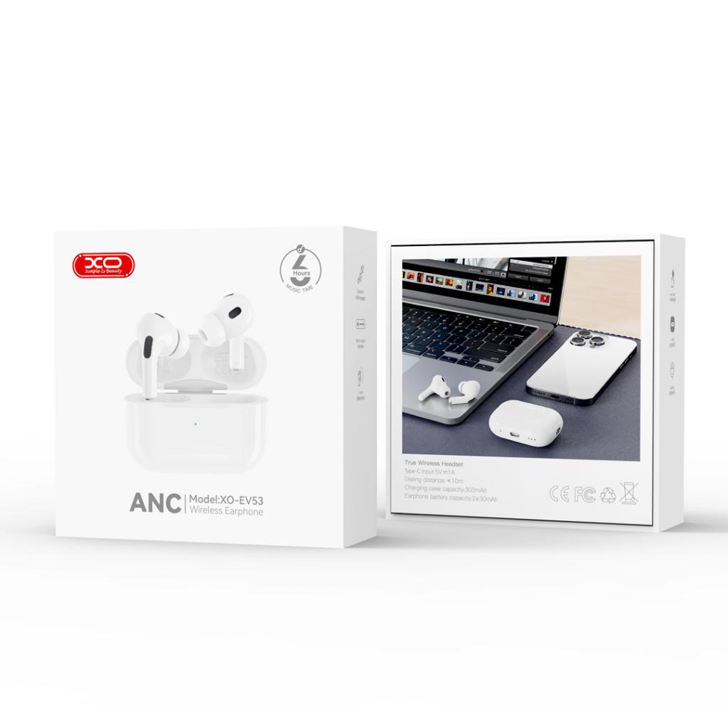 Handsfree Bluetooth XO Design EV53, TWS, ANC, Wit
