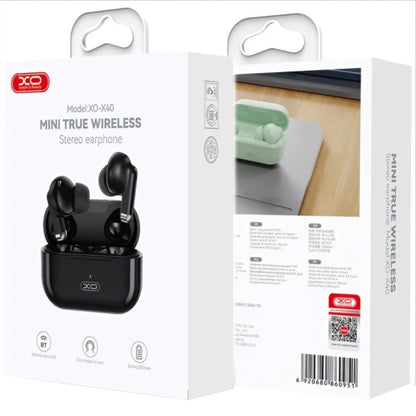 Handsfree Bluetooth XO Design X40, TWS, Zwart
