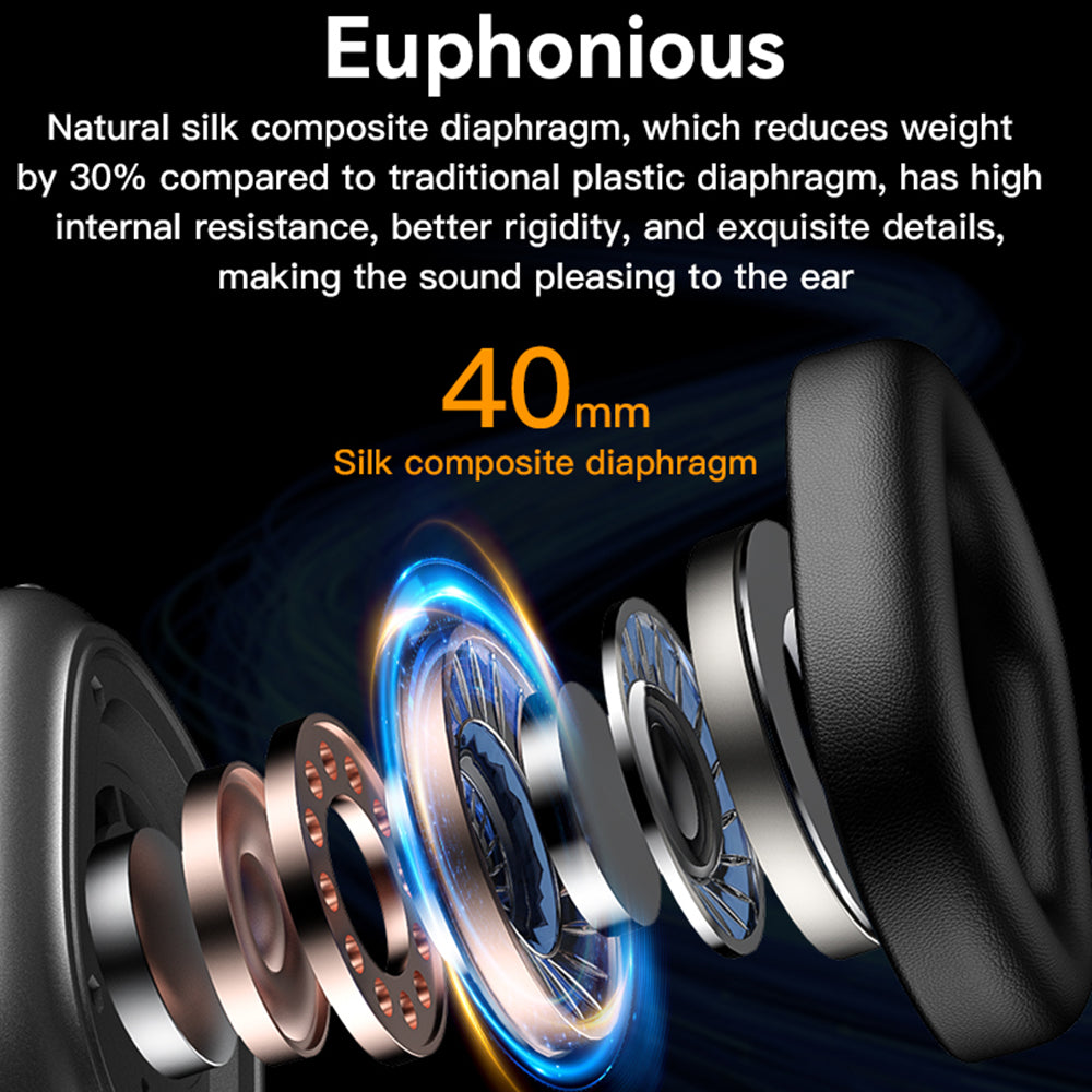 Handsfree Bluetooth Yesido EP05, A2DP, ANC, Zwart