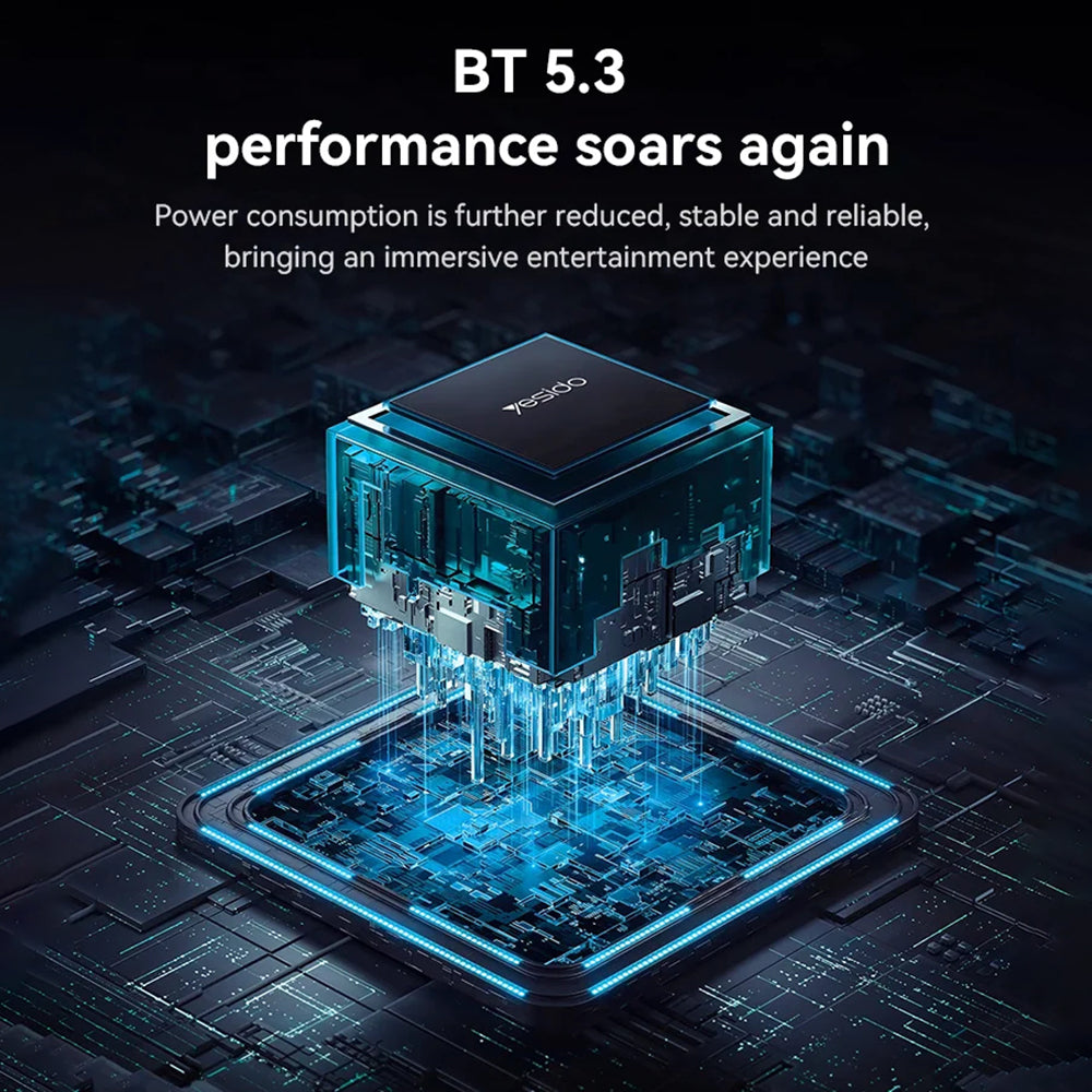 Handsfree Bluetooth Yesido EP08, A2DP, ANC, Zwart