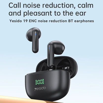 Handsfree Bluetooth Yesido TWS19, TWS, Zwart