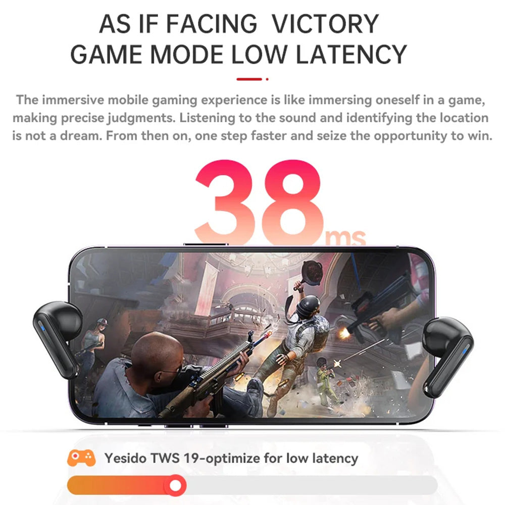 Handsfree Bluetooth Yesido TWS19, TWS, Zwart