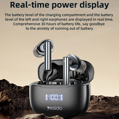 Handsfree Bluetooth Yesido TWS23, TWS, ANC, Zwart