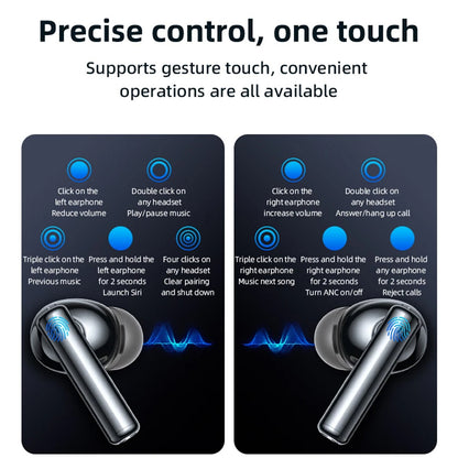 Handsfree Bluetooth Yesido TWS23, TWS, ANC, Zwart