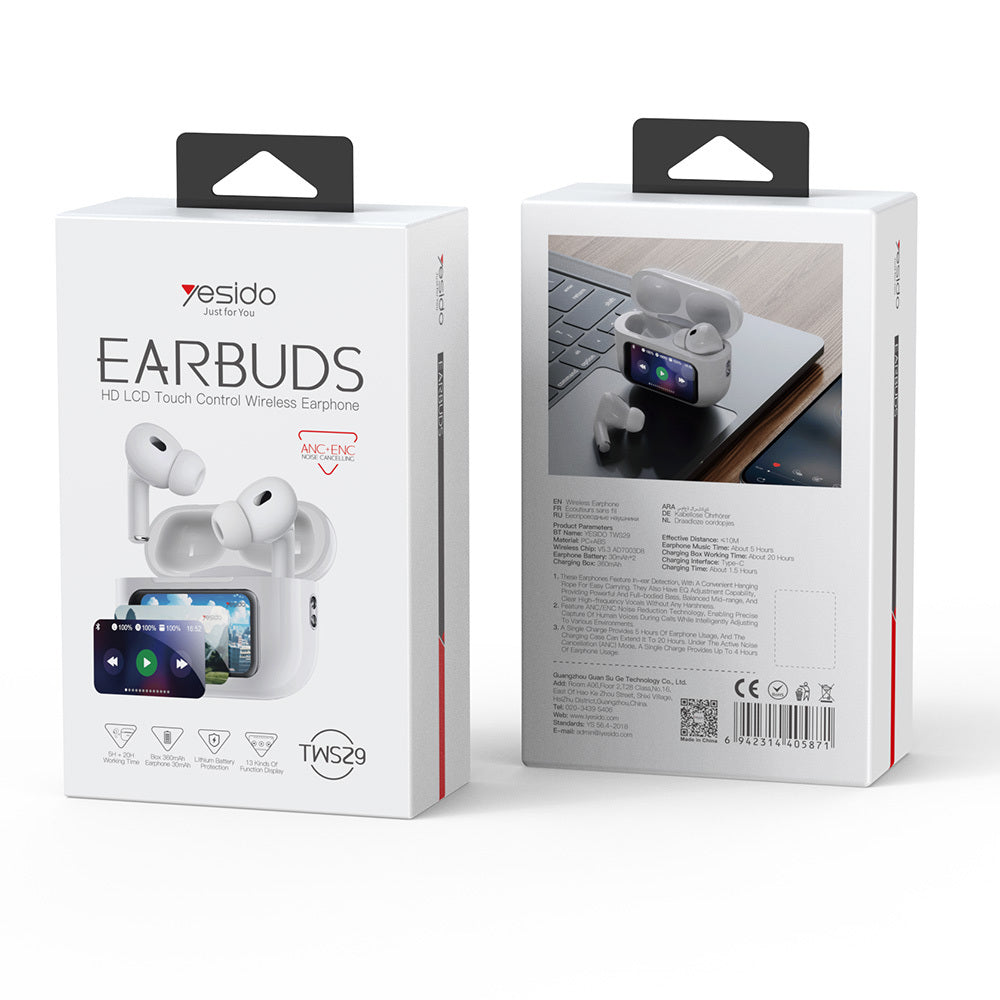 Handsfree Bluetooth Yesido TWS29, TWS, Wit
