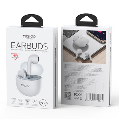 Handsfree Bluetooth Yesido TWS35, TWS, Wit