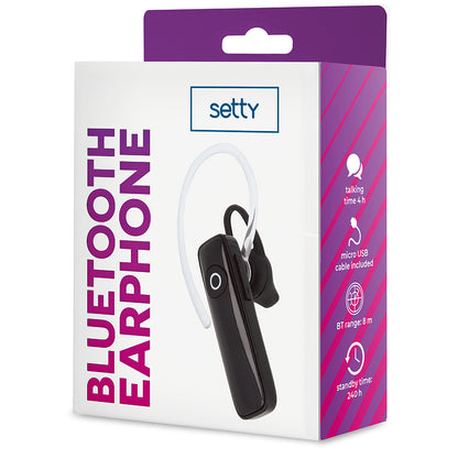 Handsfree Bluetooth Setty SBT-01, zwart