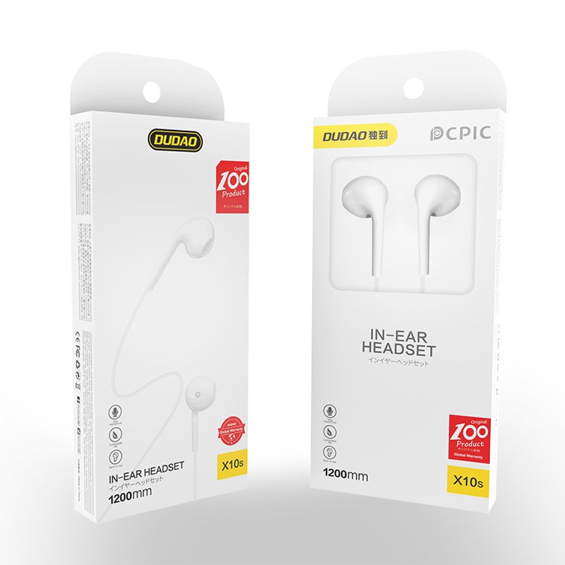 Handsfree 3.5mm Dudao X10S, Wit