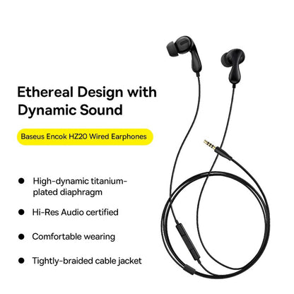 Handsfree USB-C Baseus Encok CZ20, Zwart A00171400113-00
