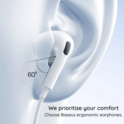 Handsfree USB-C Baseus Encok CZ19, Wit A00182201213-00