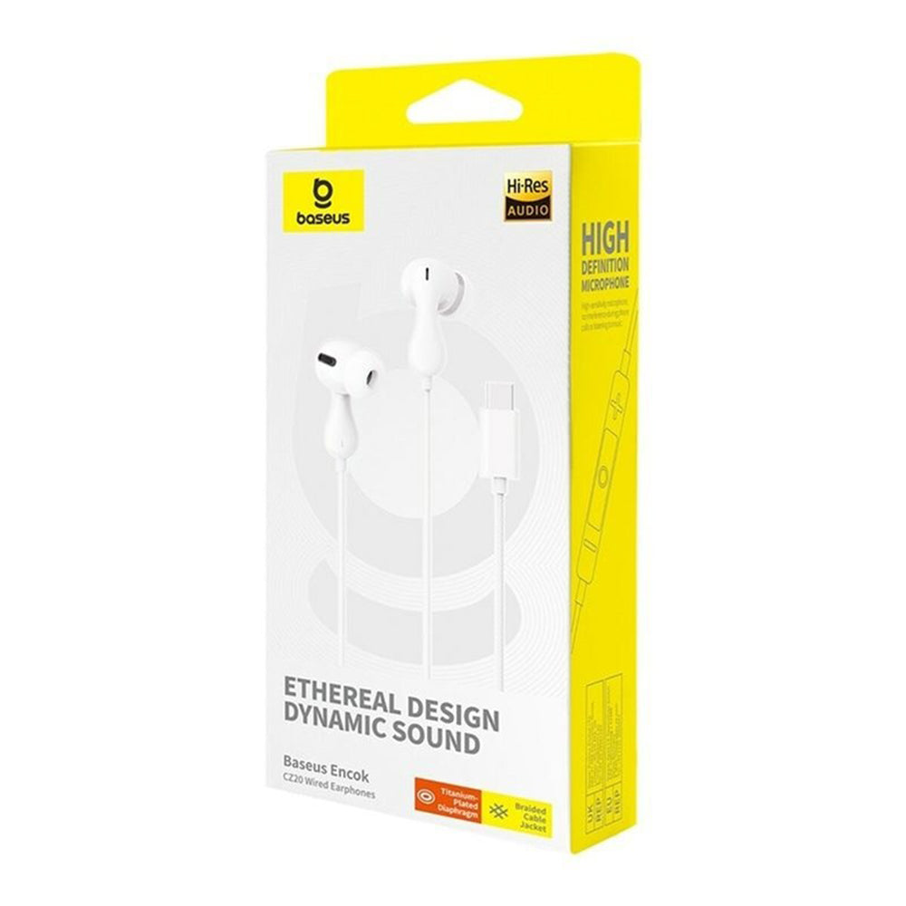 Handsfree USB-C Baseus Encok CZ20, Wit A00171400213-00
