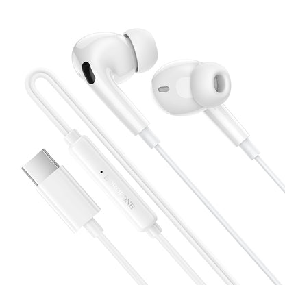Handsfree USB-C Borofone BM100 Pro Fuente, Wit