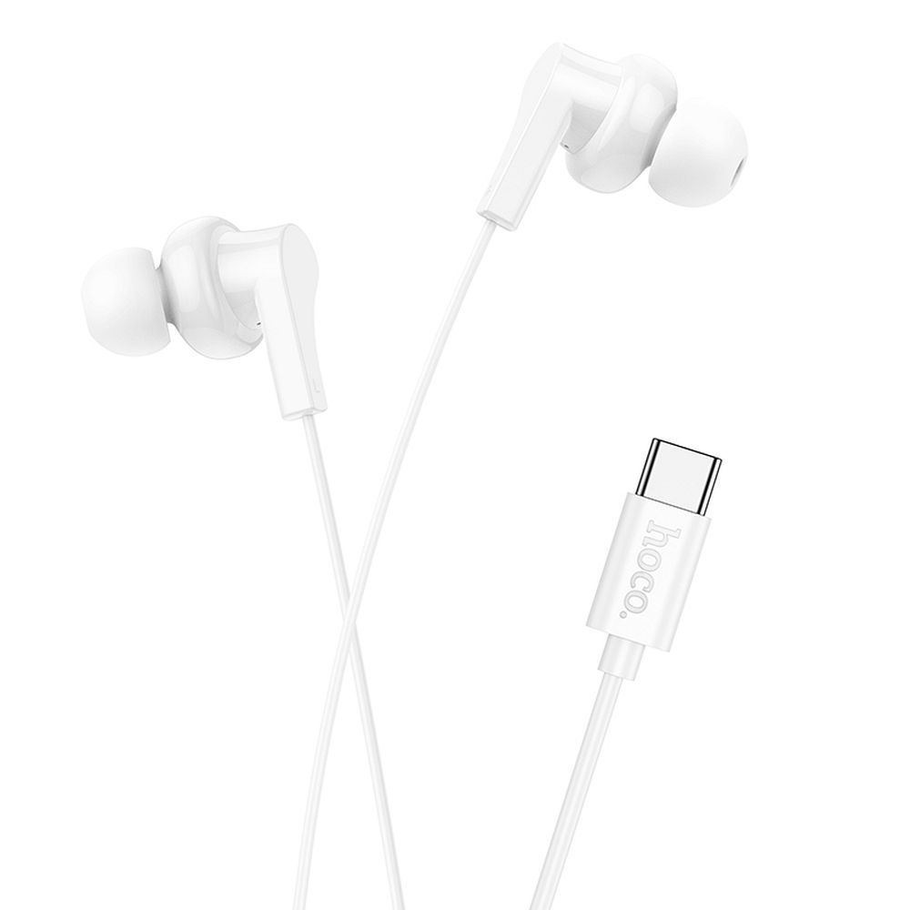 Handsfree USB-C HOCO M114, Wit
