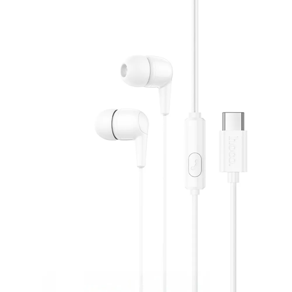 Handsfree USB-C HOCO M97, Wit