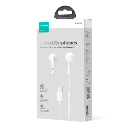 Handsfree USB-C Joyroom JR-EC05, Wit