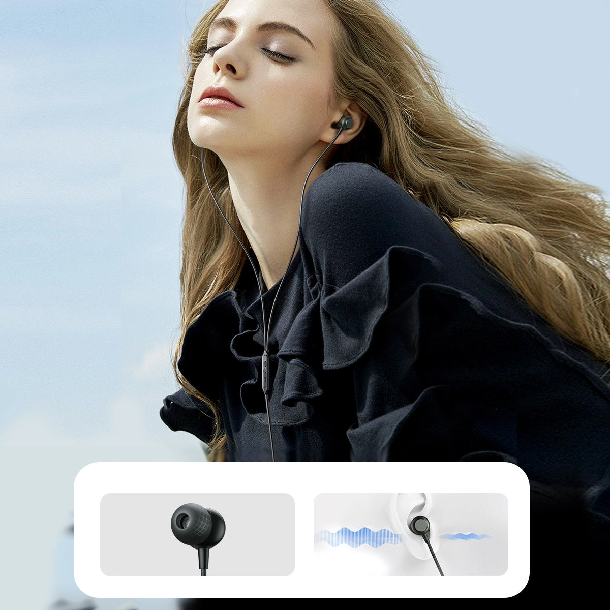 Handsfree USB-C Joyroom JR-EC06, Grijs