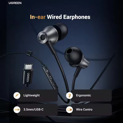 Handsfree USB-C UGREEN EP105, Zwart