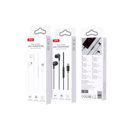 Handsfree USB-C XO Design EP84, Zwart