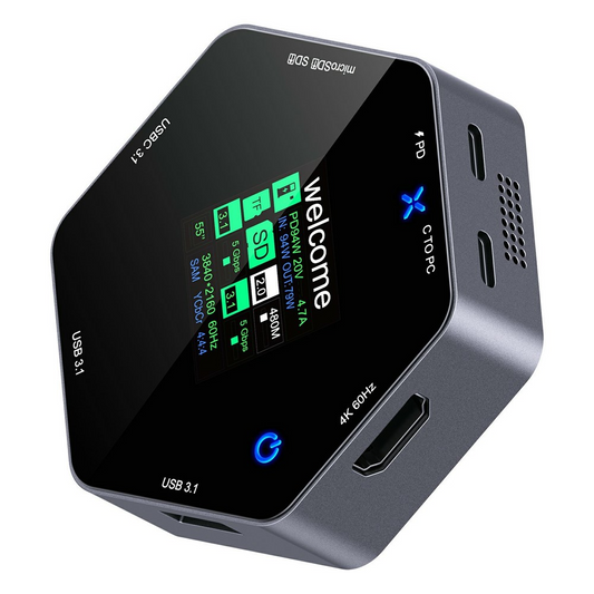 Multifunctionele Hub OEM YC-931, 8in1, Grijs