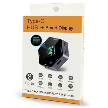 Multifunctionele Hub OEM YC-931, 8in1, Grijs