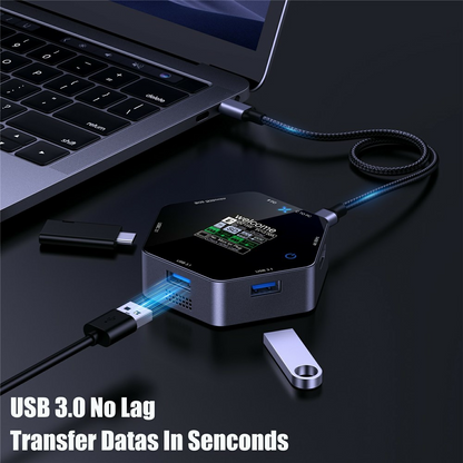 Multifunctionele Hub OEM YC-931, 8in1, Grijs