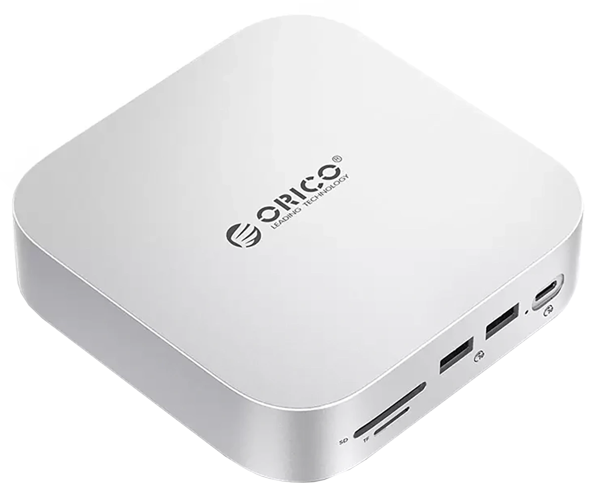 Multifunctionele Hub Orico MiniLink M48PR voor Apple Mac Mini M4, 9in1, Zilver