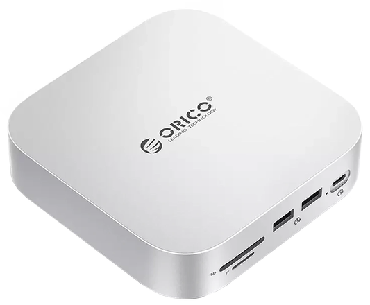 Multifunctionele Hub Orico MiniLink M48PR voor Apple Mac Mini M4, 9in1, Zilver