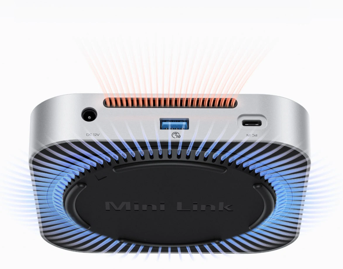 Orico MiniLink M49P multifunctionele hub voor Apple Mac Mini M4, 9-in-1, Zilver
