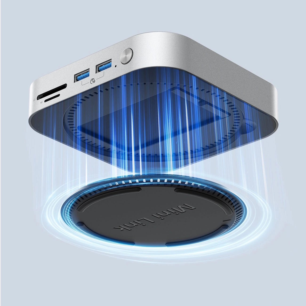 Orico MiniLink M49P multifunctionele hub voor Apple Mac Mini M4, 9-in-1, Zilver