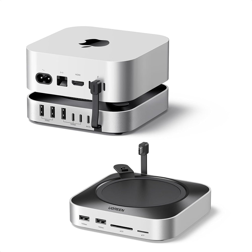 Multifunctionele Hub UGREEN CM841A (95094) voor Apple Mac Mini M4 / Pro, 10in1, Grijs