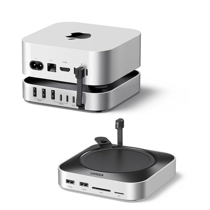 Multifunctionele Hub UGREEN CM841A (95094) voor Apple Mac Mini M4 / Pro, 10in1, Grijs
