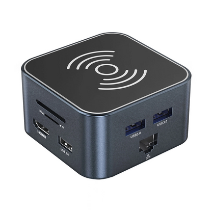 Multifunctionele Hub WZK WHBC09Y8S, 12in1, Gri