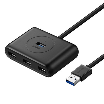 UGREEN CR113 USB-hub, 4 x USB-A 3.0, 0.5m, Zwart