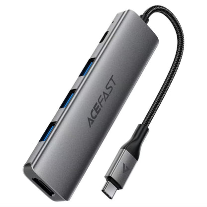 USB-C Hub Acefast J16, 5in1, Gri