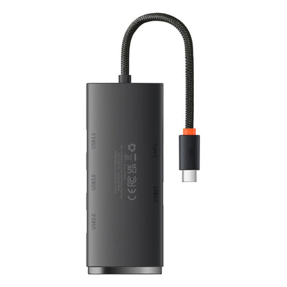 USB-C Hub Baseus Lite, 4 x USB-A 3.0 - 1 x USB-C, 0.25m, Black WKQX030301