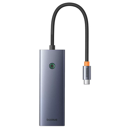 Baseus UltraJoy USB-C Hub, 3 x USB-A 3.0 - 1 x USB-C - 1 x HDMI - 1 x SD - 1 x microSD, Gray B00052803811-03