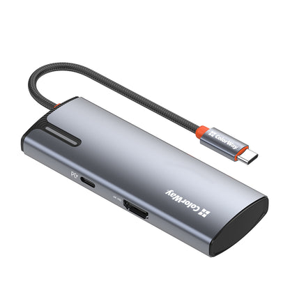 USB-C Hub ColorWay CW-HUB01, 5in1, Zilver