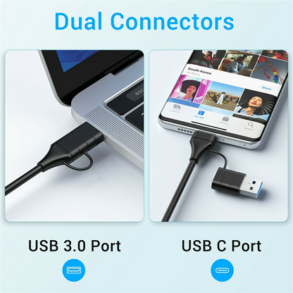 USB-C Hub met Draadloos Opladen QI OEM YC7209, 10in1, Grijs