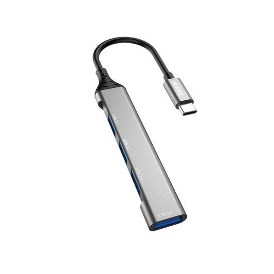 Hub USB-C Dudao A16T, 1 x USB-A 3.0 - 3 x USB-A, Zwart