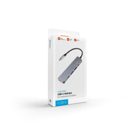 Hub USB-C Fixed, 4in1, Gri